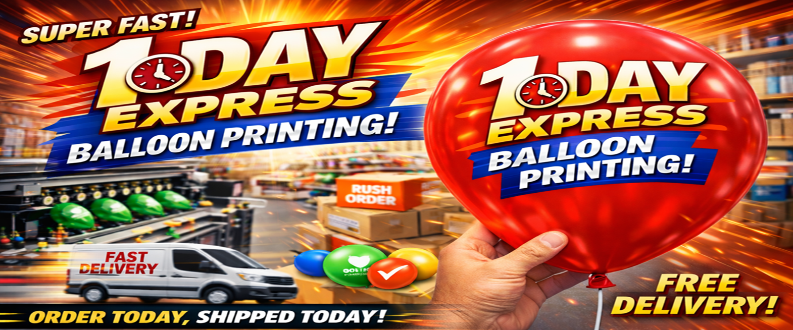 Same Day Express Balloon Printing Service